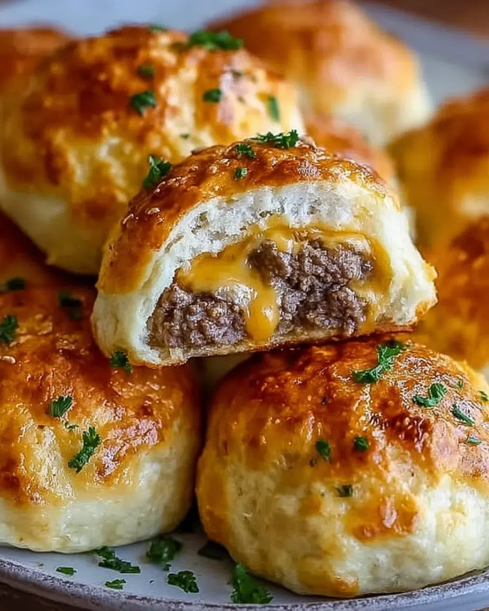 Bombes de Cheeseburger à l'Ail et au Parmesan : Découvrez la recette délicieuse et facile à réaliser !