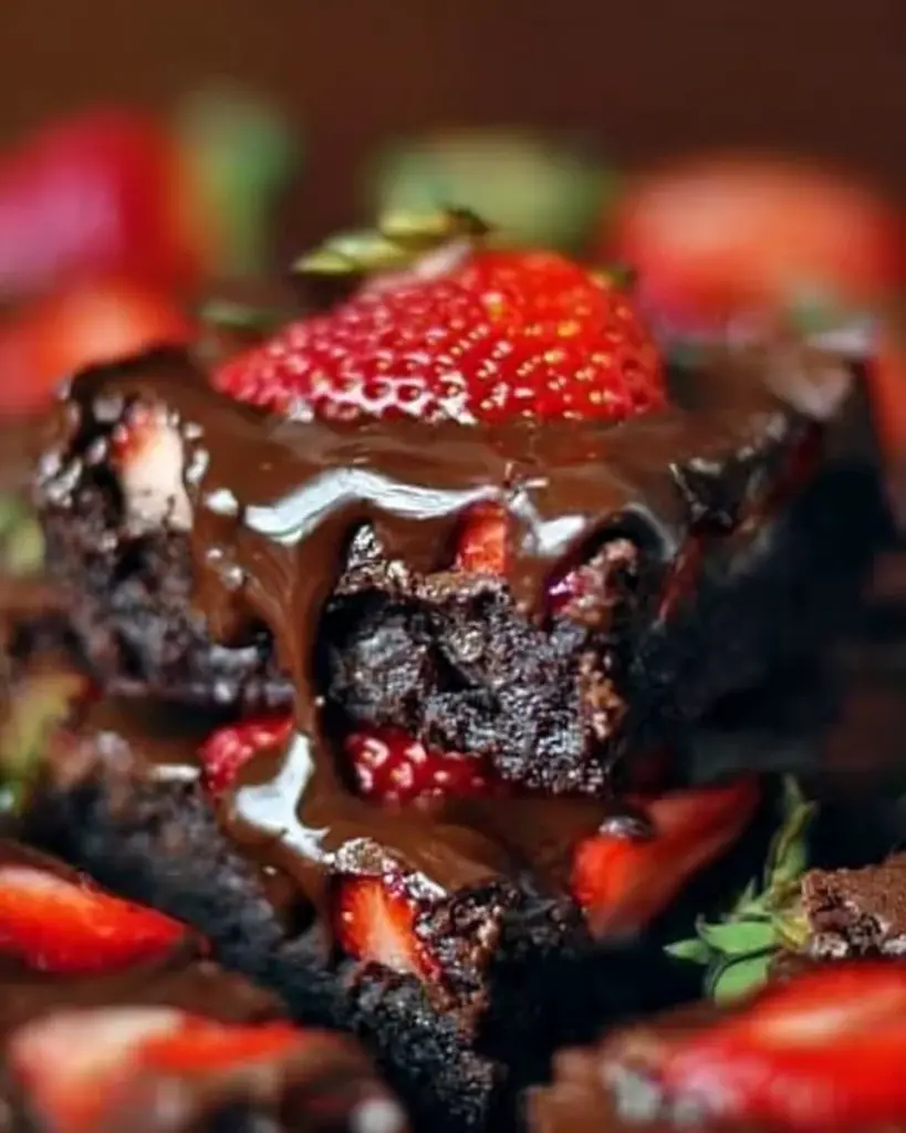 Brownies aux Fraises Chocolatees 2