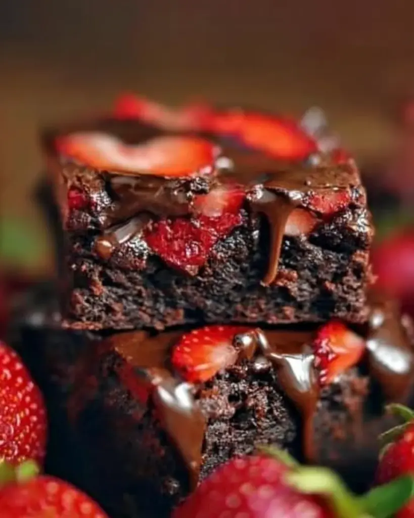 Brownies aux Fraises Chocolatees 3