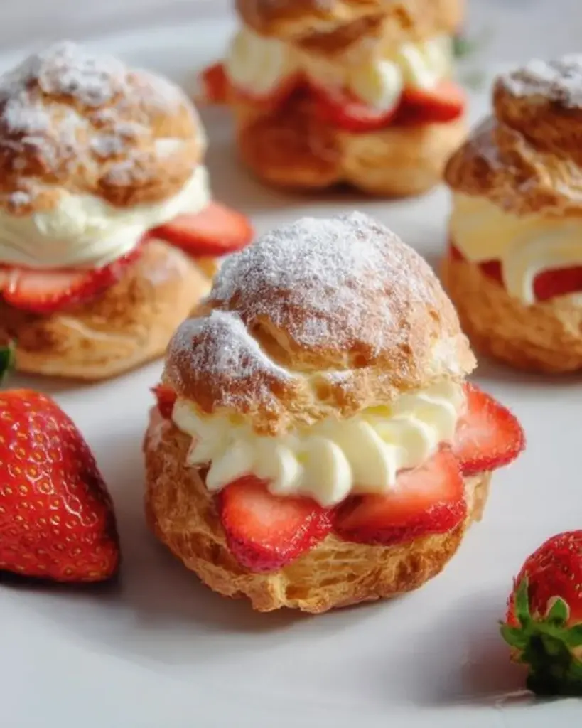 Choux a la Creme aux Fraises 3