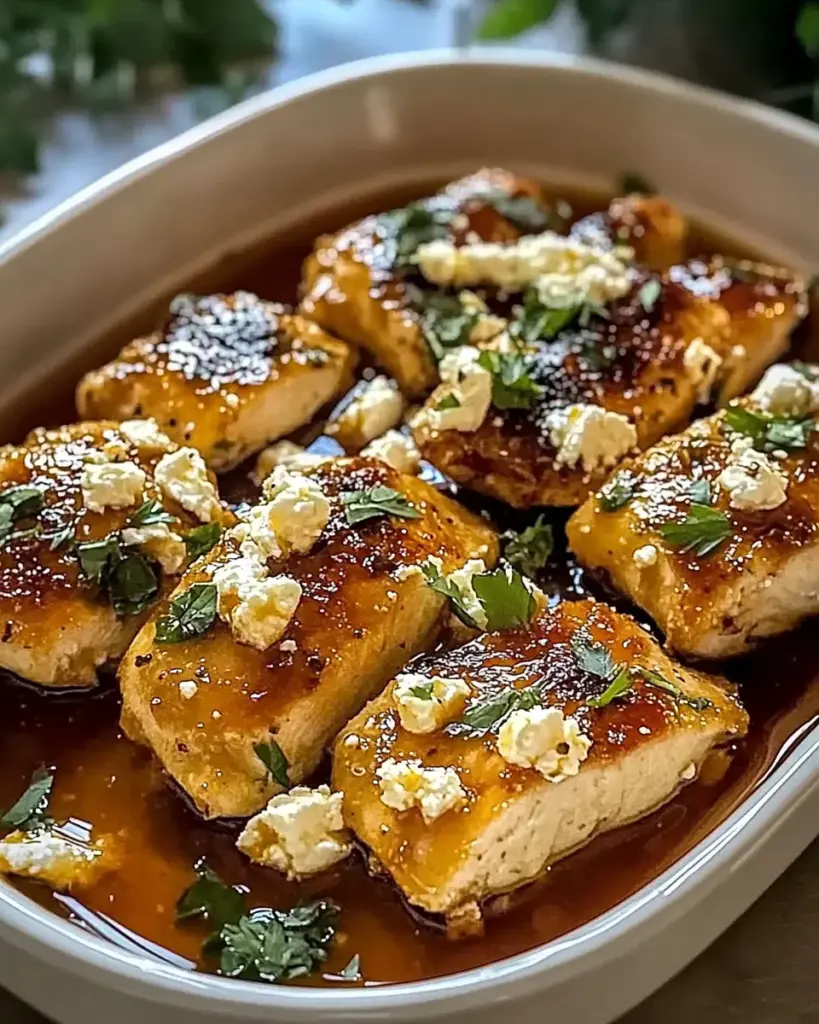 Miel Piquant et Feta au Poulet 2