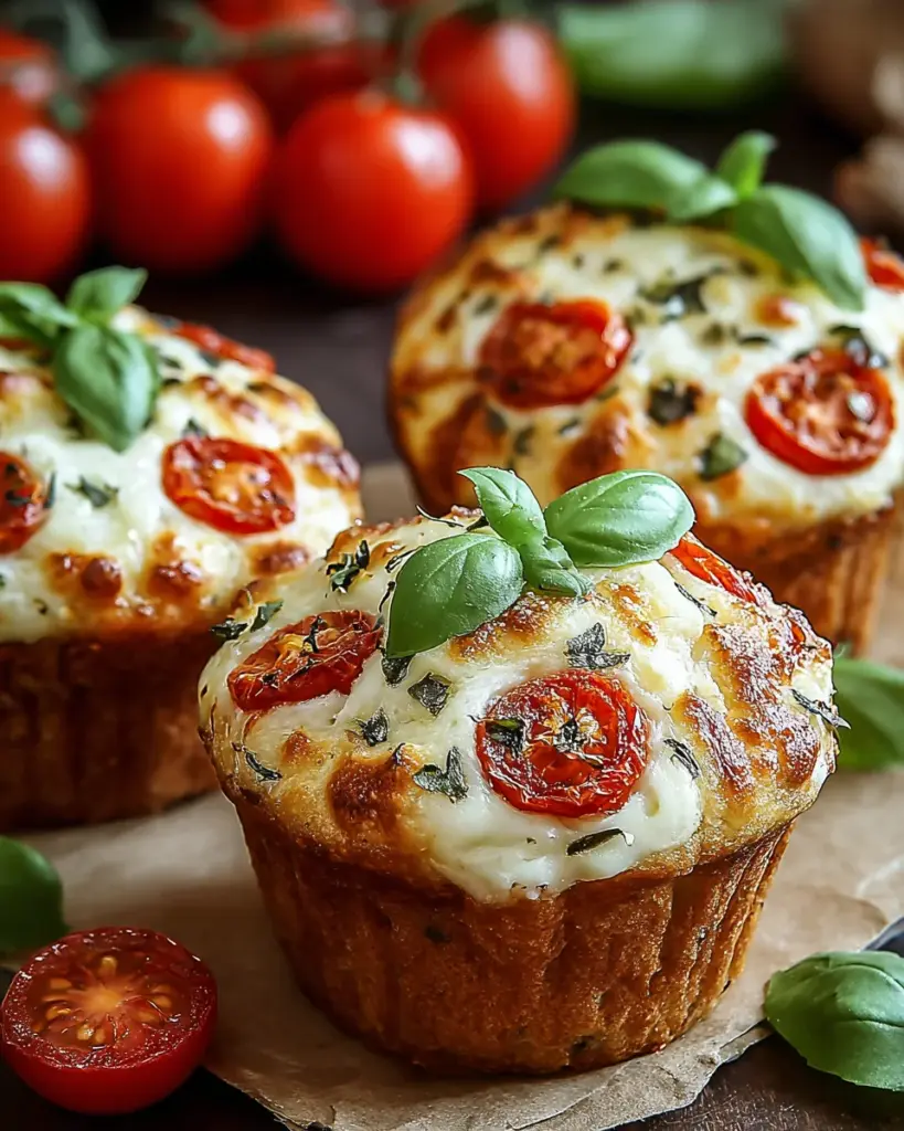 Muffins Tomate Mozzarella et Basilic 3 1