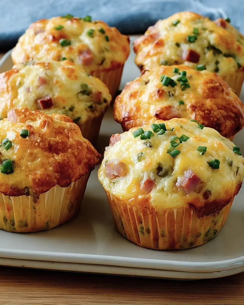 Muffins sales au jambon et fromage 2