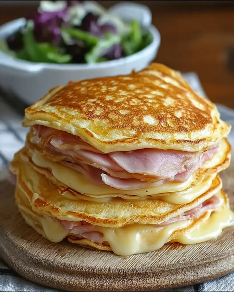 Pancakes Sales au Jambon et Fromage 1