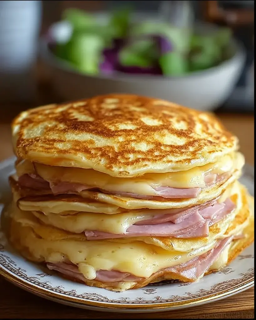 Pancakes Sales au Jambon et Fromage 2