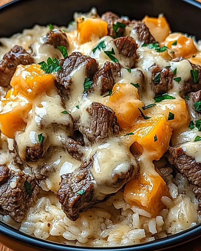 Riz au steak et fromage 2