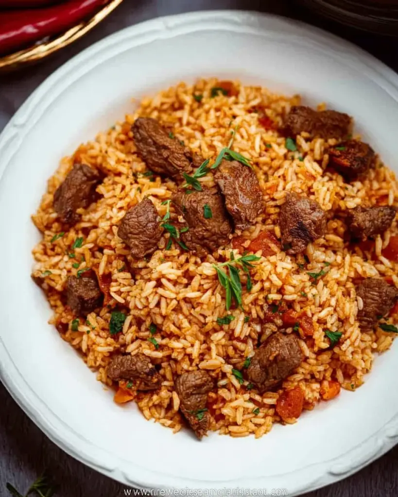 Riz et Boeuf en Une Seule Casserole 1