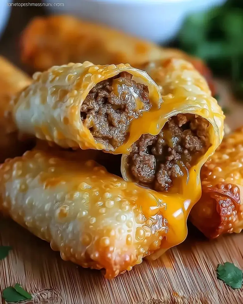 Rouleaux de printemps au cheeseburger 1