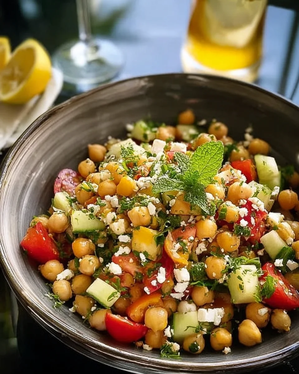 Salade de Pois Chiches Grecque : une recette saine à découvrir !