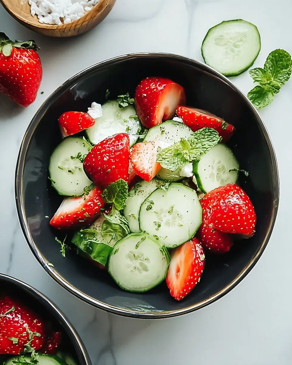 Salade de concombre et de fraises : un délice estival à découvrir !