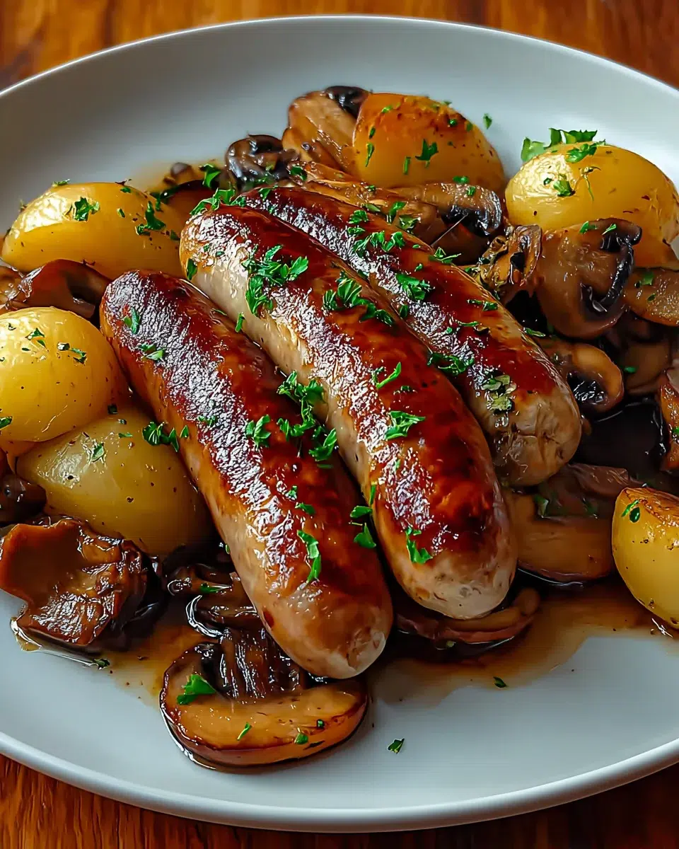 Saucisses aux Pommes de Terre et Champignons : Réveillez vos papilles !