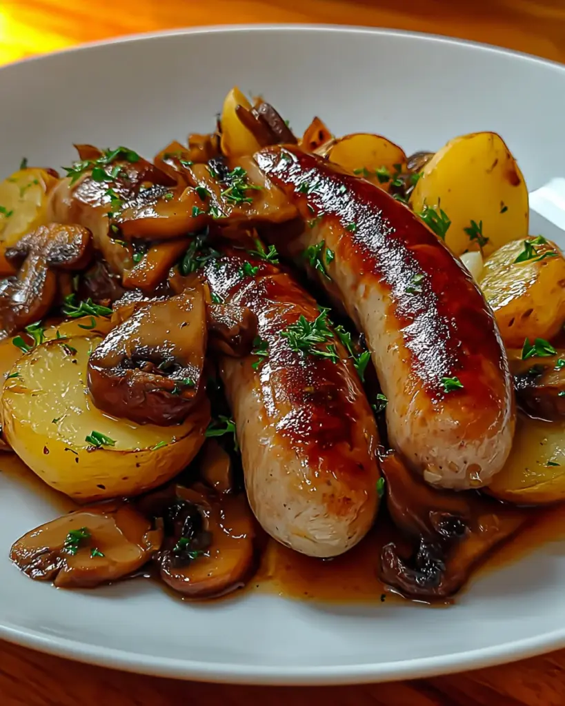 Saucisses aux Pommes de Terre et Champignons 2