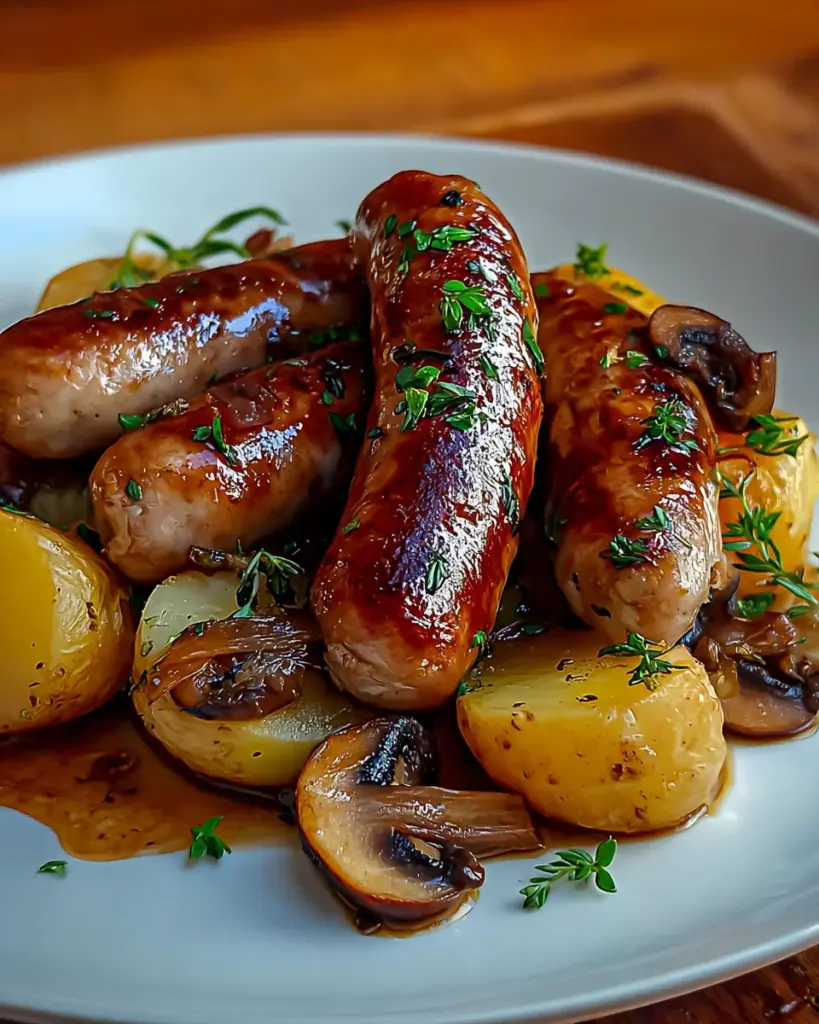 Saucisses aux Pommes de Terre et Champignons 3