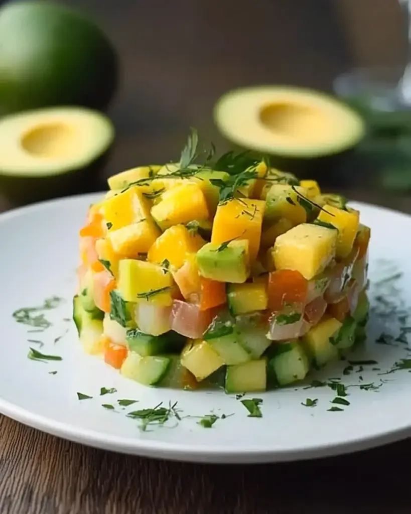 Tartare de Crevettes Avocat et Mangue 1