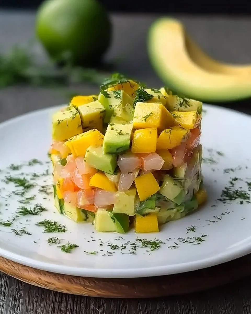 Tartare de Crevettes, Avocat et Mangue : Un régal frais !