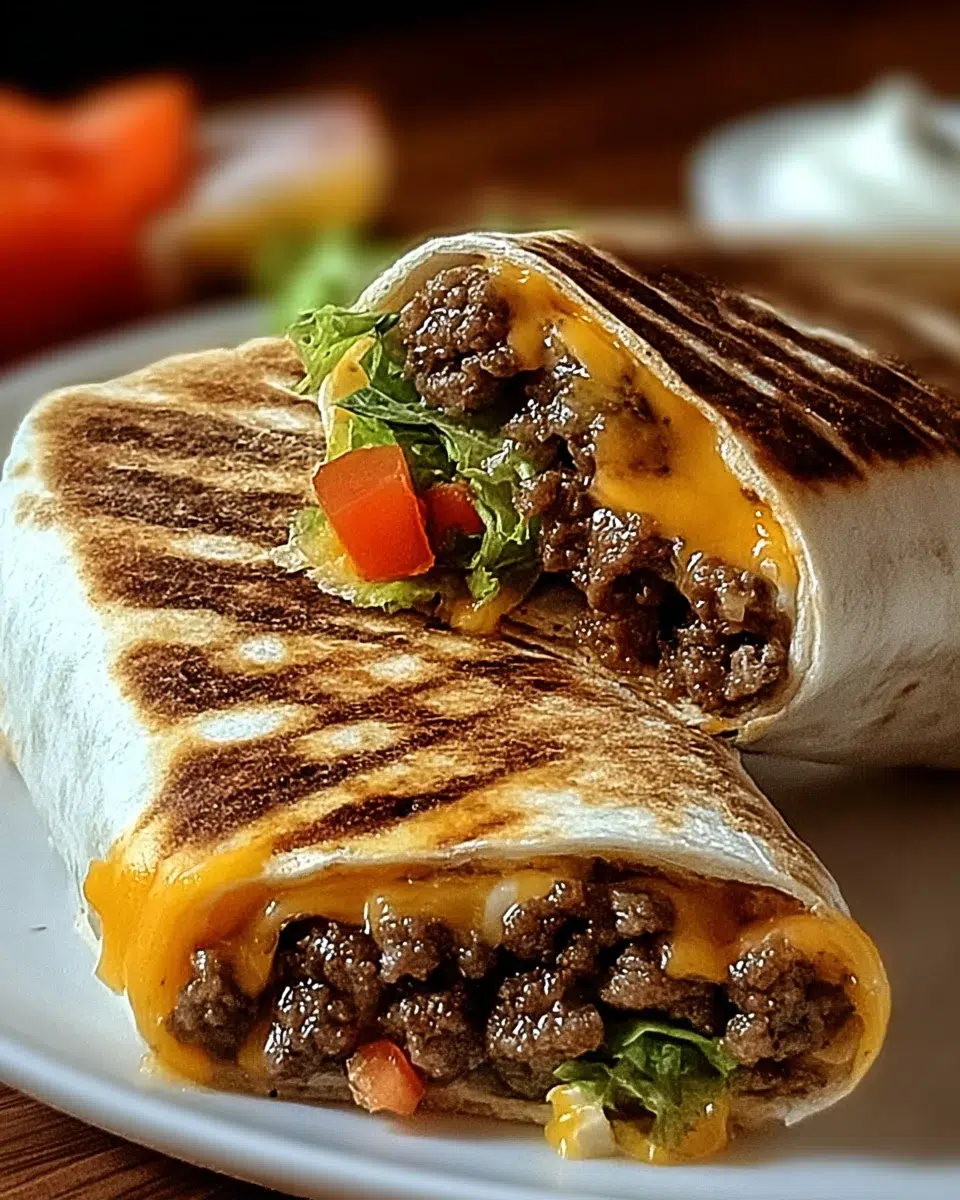 Wraps de Cheeseburger Grillé : une recette irrésistible à essayer !