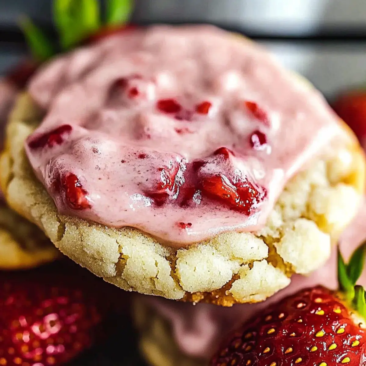 Double Strawberry Sugar Cookies à la Crème Délicieuse