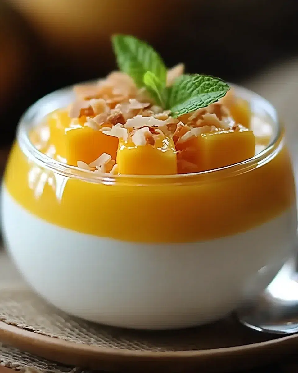 Panna Cotta à la Mangue et à la Noix de Coco : Savourez !