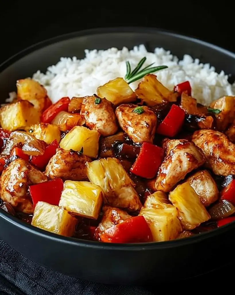Poulet a lAnanas et aux Legumes 1