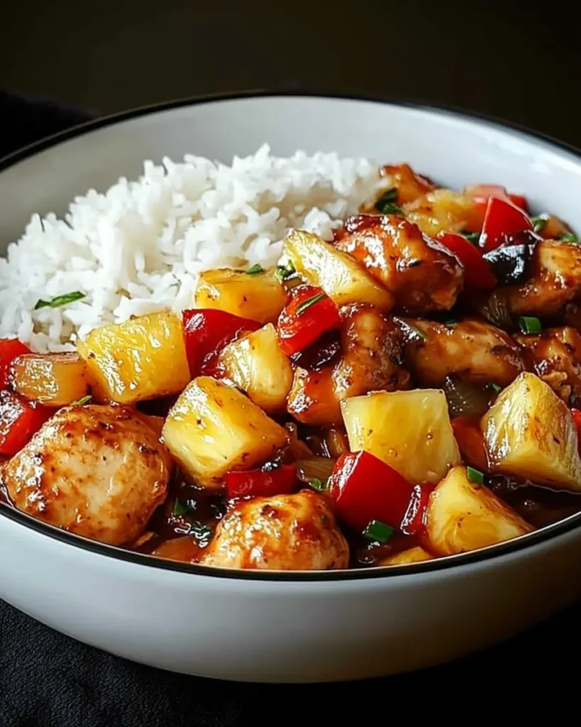 Poulet a lAnanas et aux Legumes 2