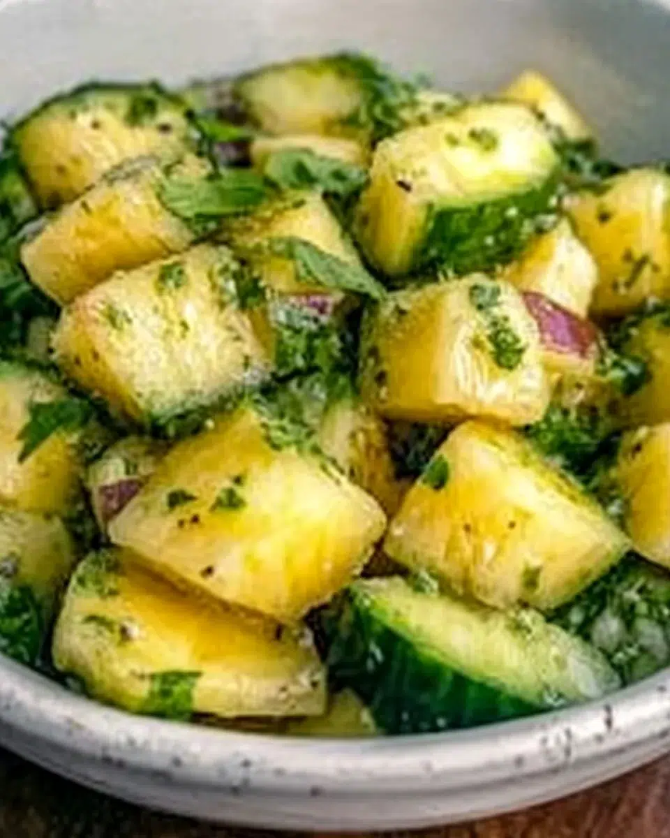 Salade d'Ananas et de Concombre : une recette rafraîchissante!
