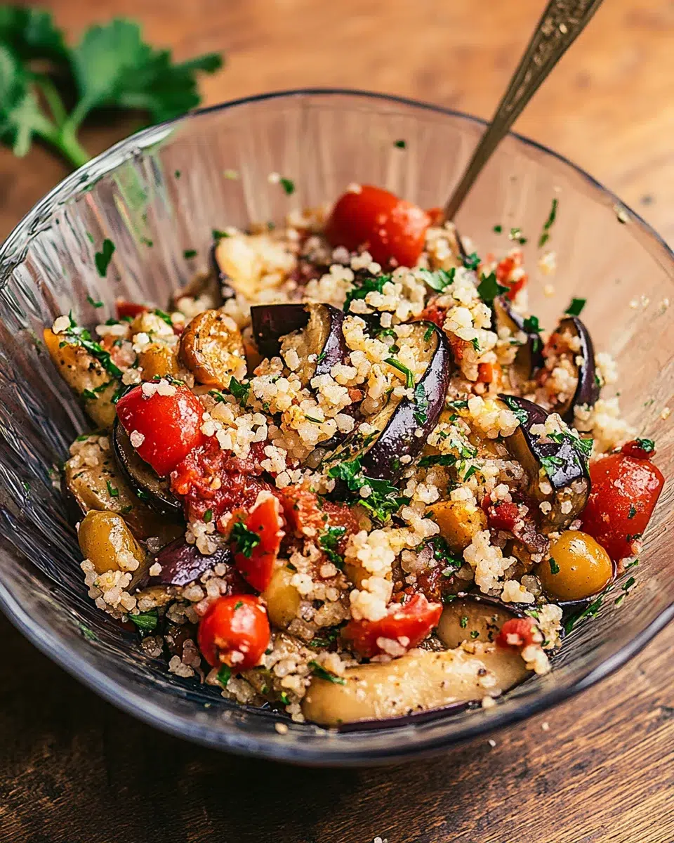 Salade d'Aubergines Rôties, Tomates et Pois Chiches : Une recette savoureuse à découvrir!