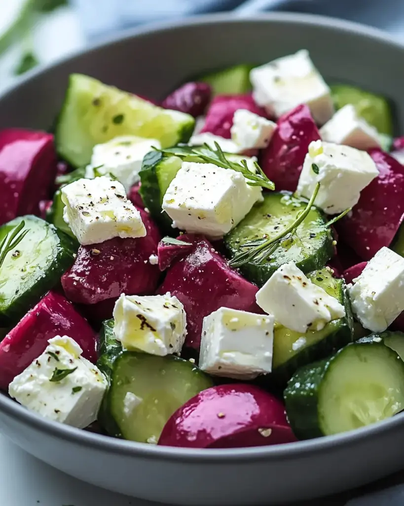 Salade de Betteraves Feta et Concombres 1