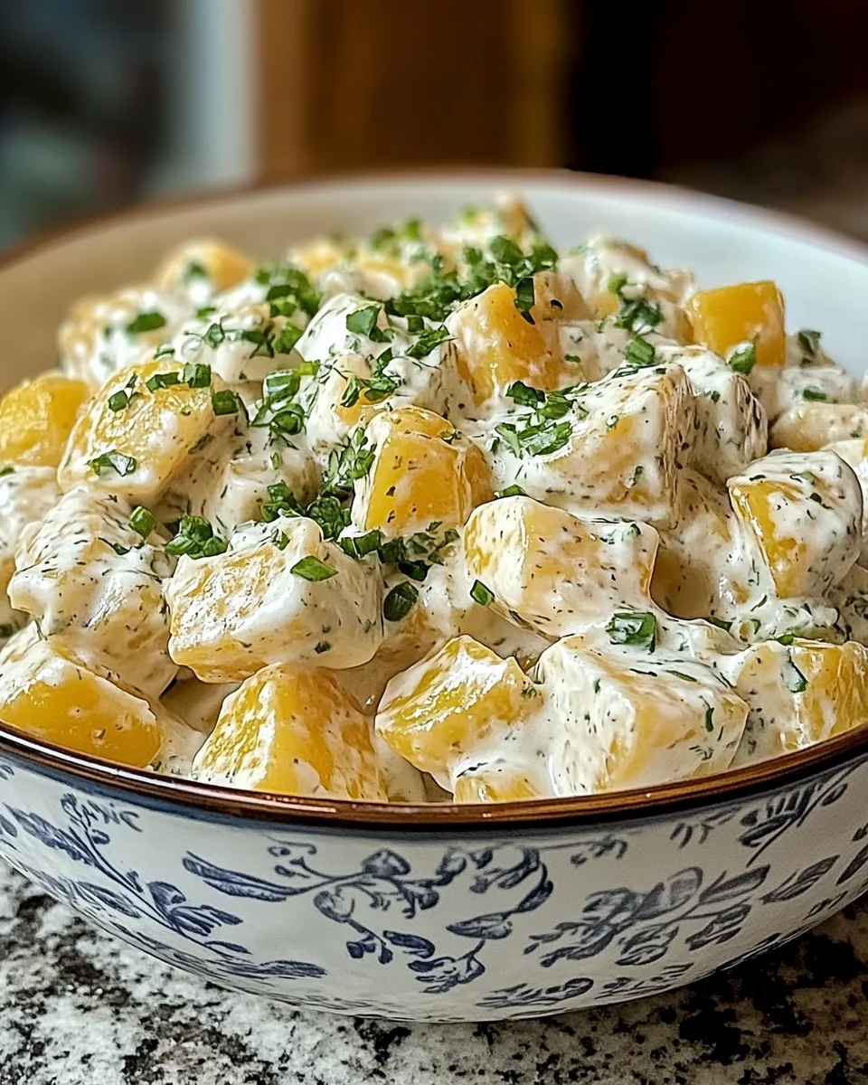 Salade de Pommes de Terre Crémeuse : facile et délicieuse!