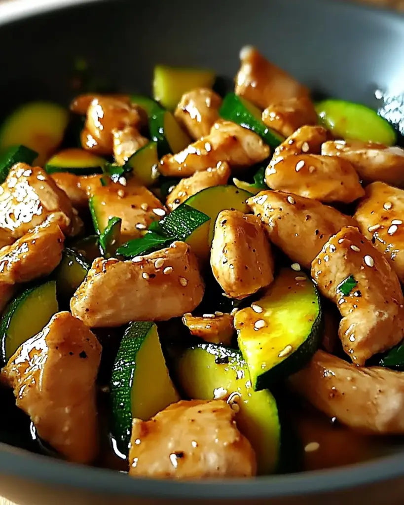 Saute de Poulet aux Courgettes et Sauce Soja 1