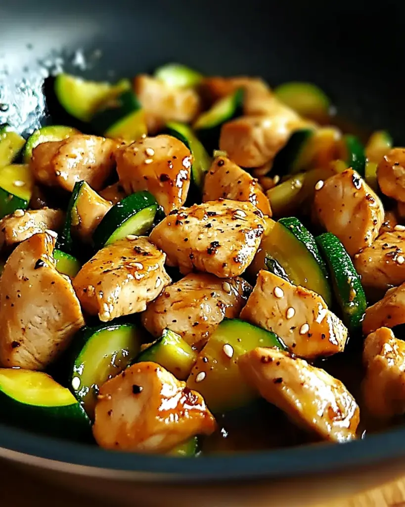 Saute de Poulet aux Courgettes et Sauce Soja 2
