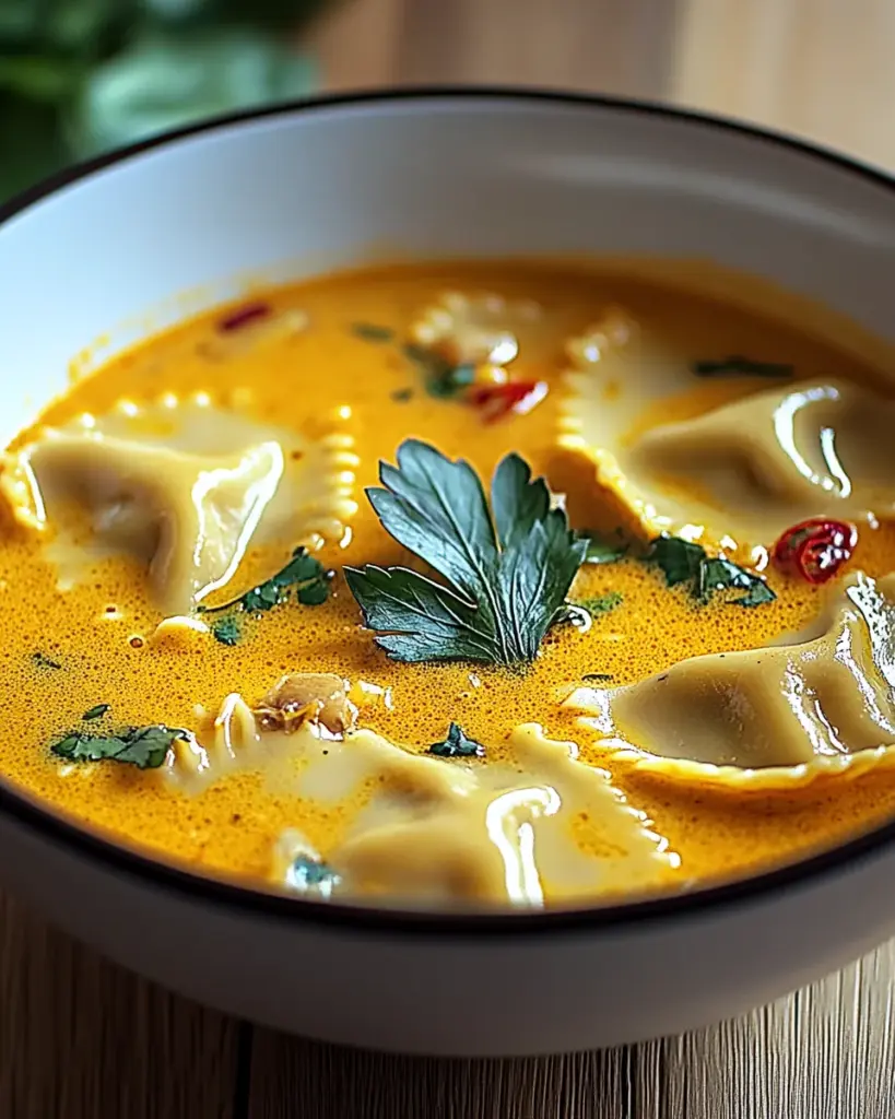 Soupe Thai au Curry et Raviolis a la Noix de Coco 2