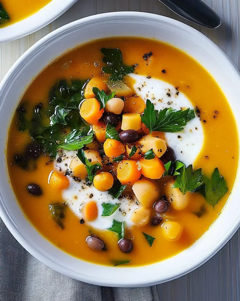 Soupe de Legumes et Pois Chiches Epicee 1
