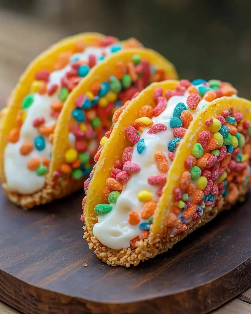 Tacos de Cheesecake aux Fruity Pebbles 2
