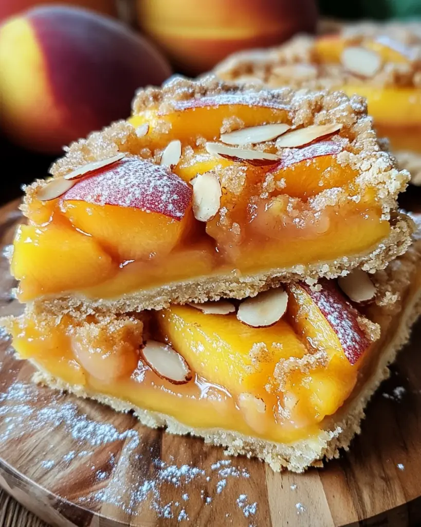 Tarte aux peches et aux amandes 1