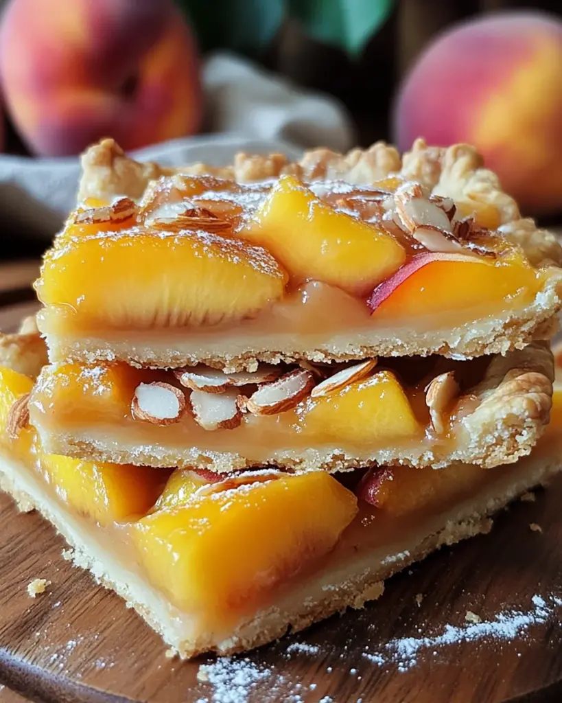 Tarte aux peches et aux amandes 2