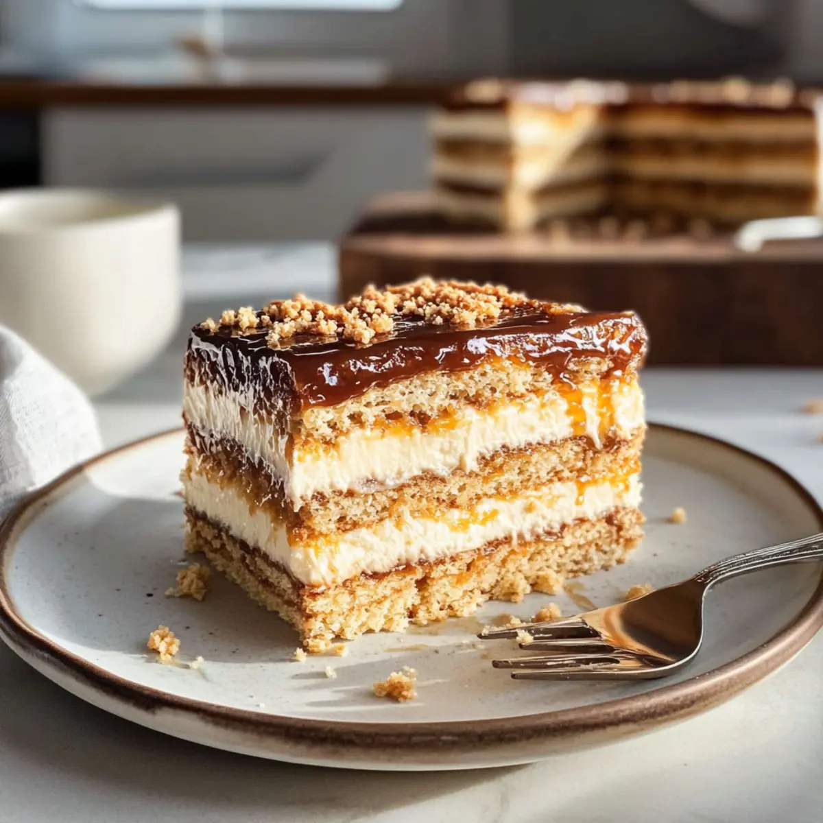 Gâteau Butterkeks sans cuisson et caramel crémeux