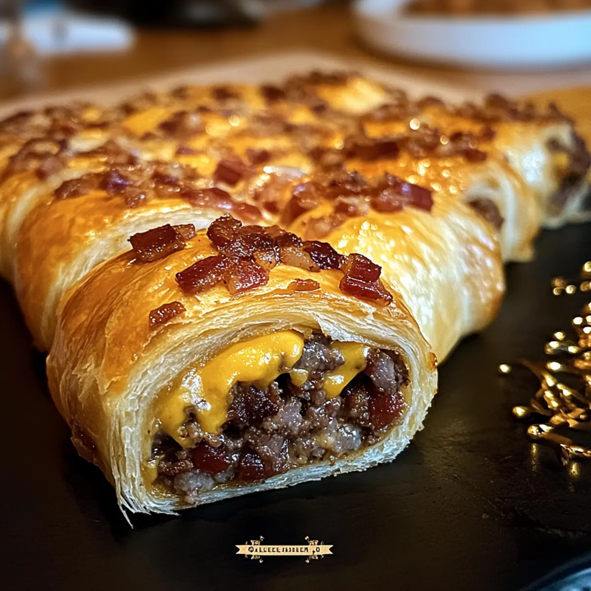 Roulades de cheeseburger au bacon et au beurre à l'ail