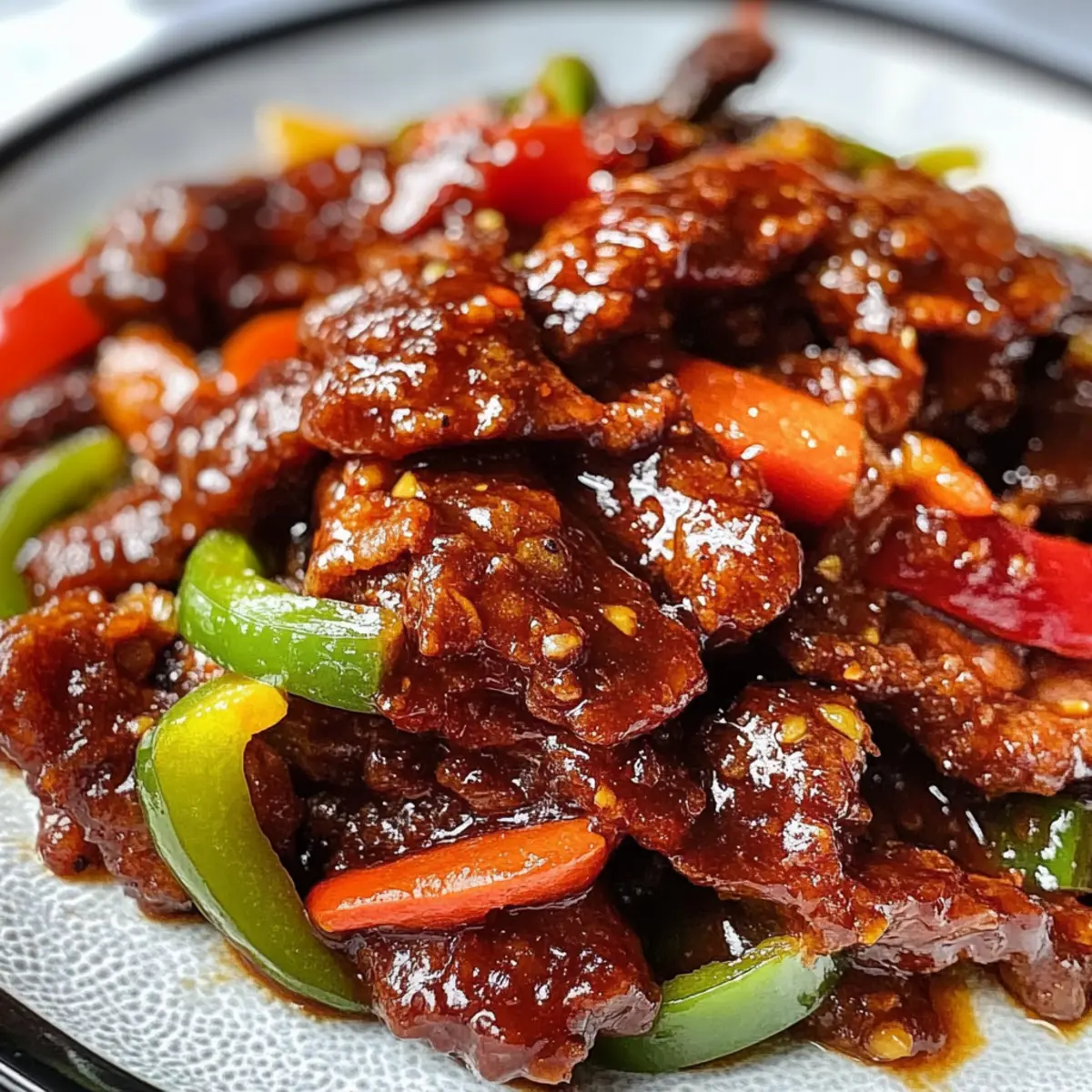 bœuf croustillant épicé à la sauce chili