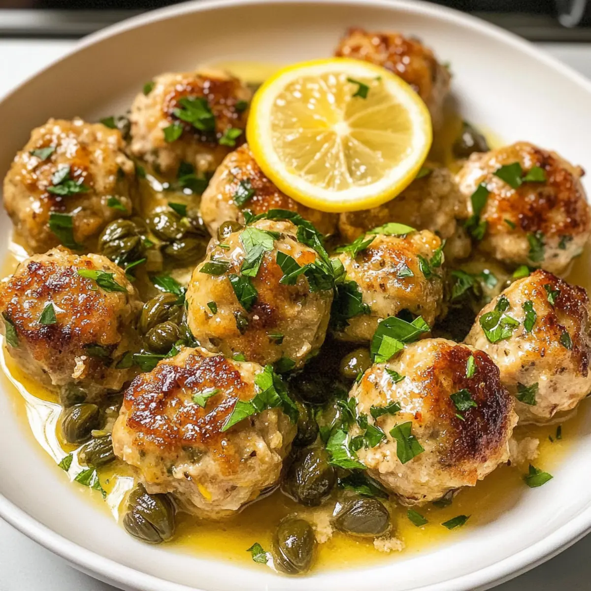 Boulettes de Poulet Piccata Faciles à Préparer