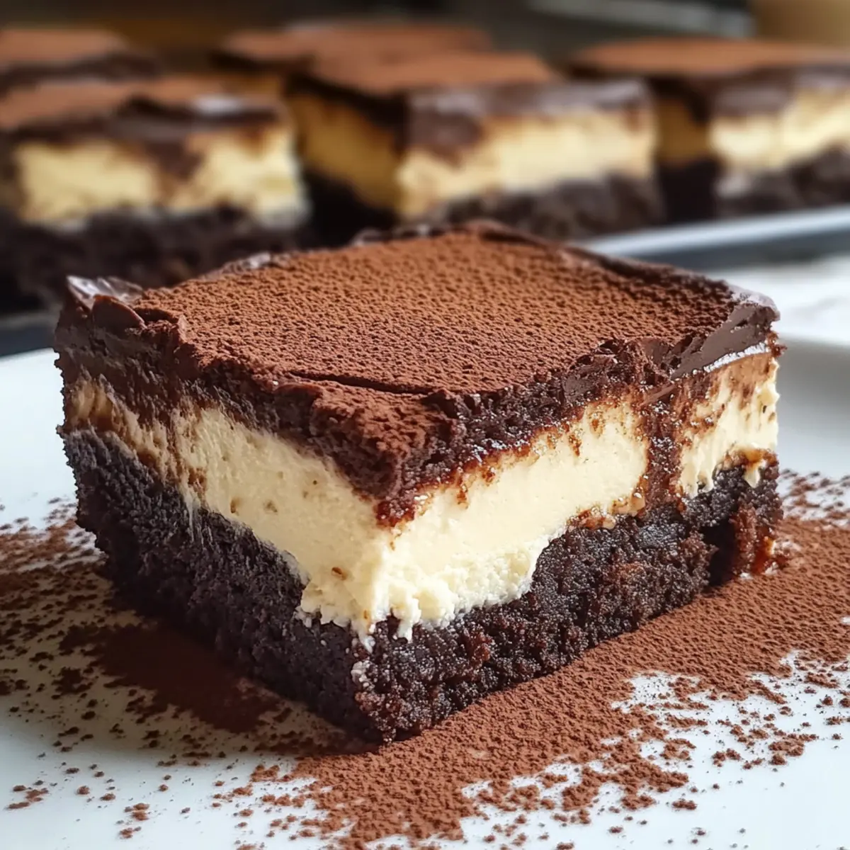 La préparation parfaite de Tiramisu-Brownies