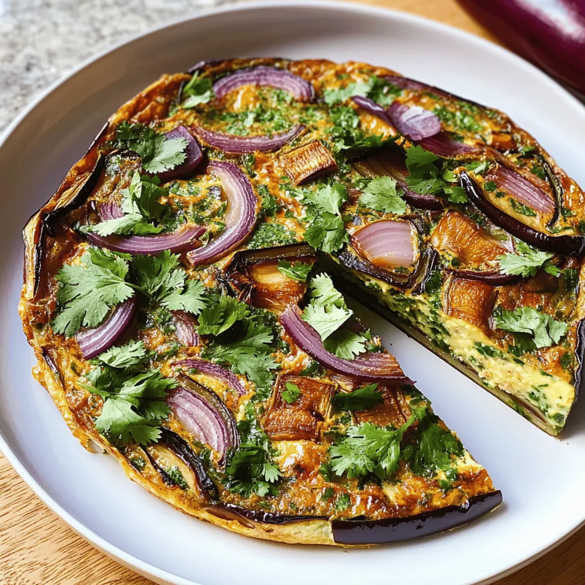 Frittata aux Aubergines Épicées Prête en 40 Minutes