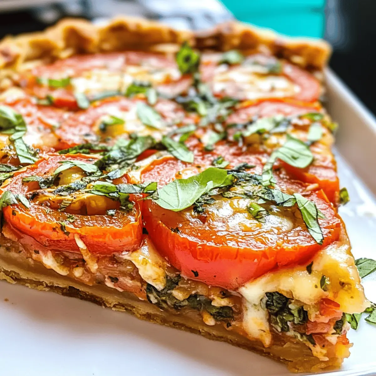 Tarte aux tomates en plaque ultra savoureuse à l’été