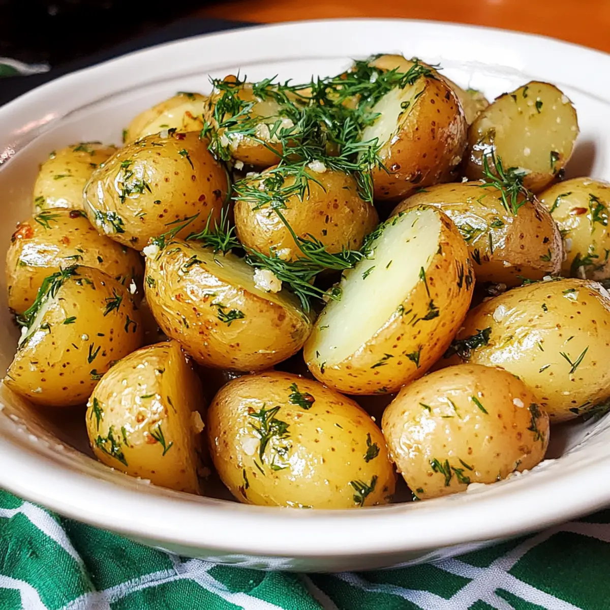 Pommes de terre nouvelles au beurre à l'ail faciles