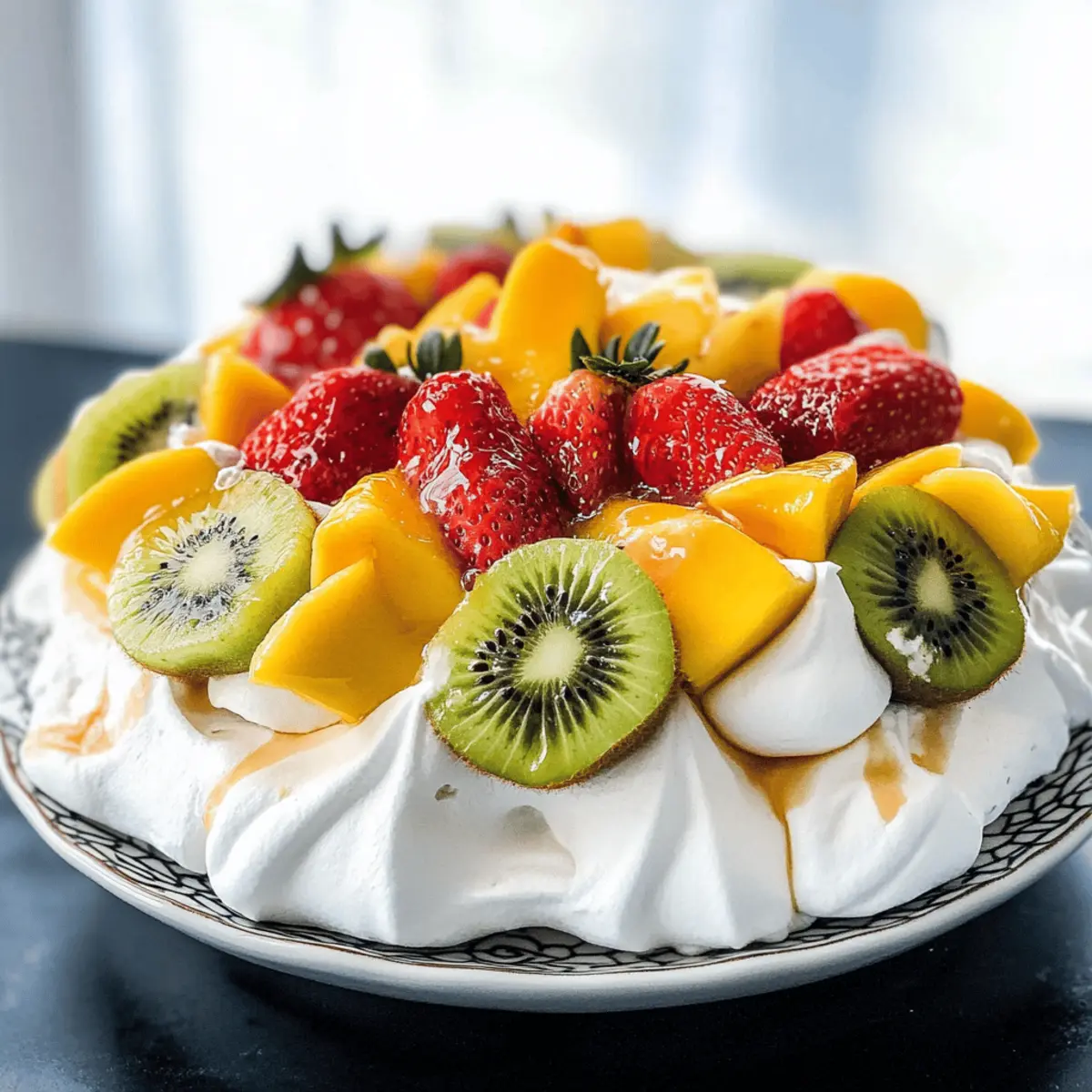 Pavlova: Délicieux dessert meringué fait maison