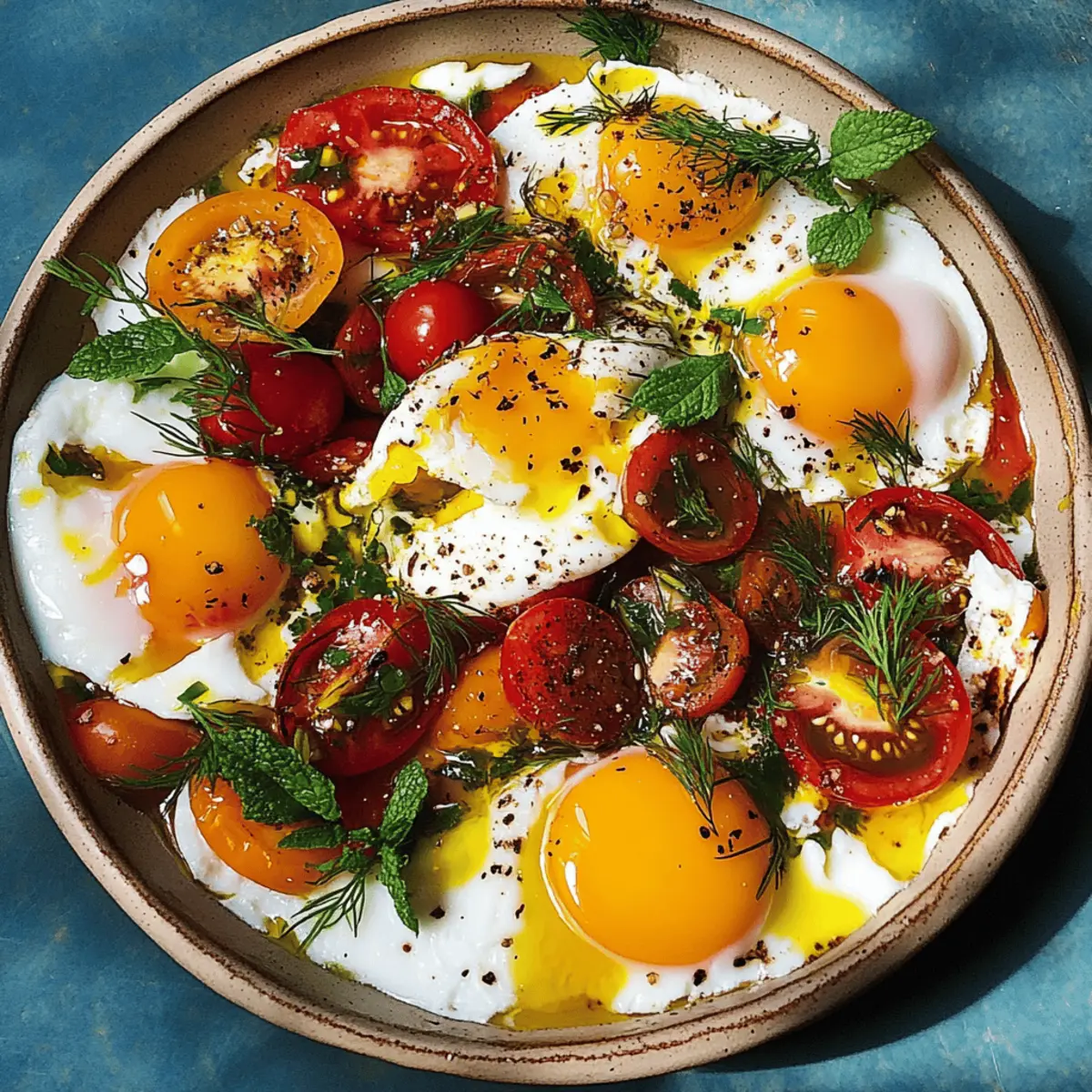 Oeufs à la turque et tomates, fraîcheur d’été!
