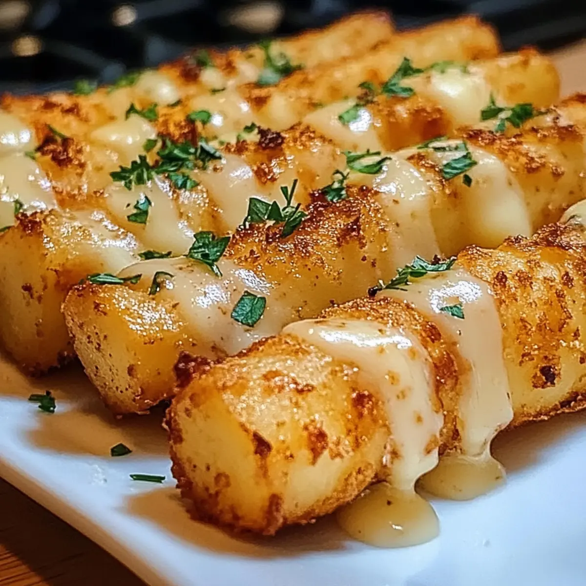 Bâtonnets de fromage de pomme de terre hongrois croustillants