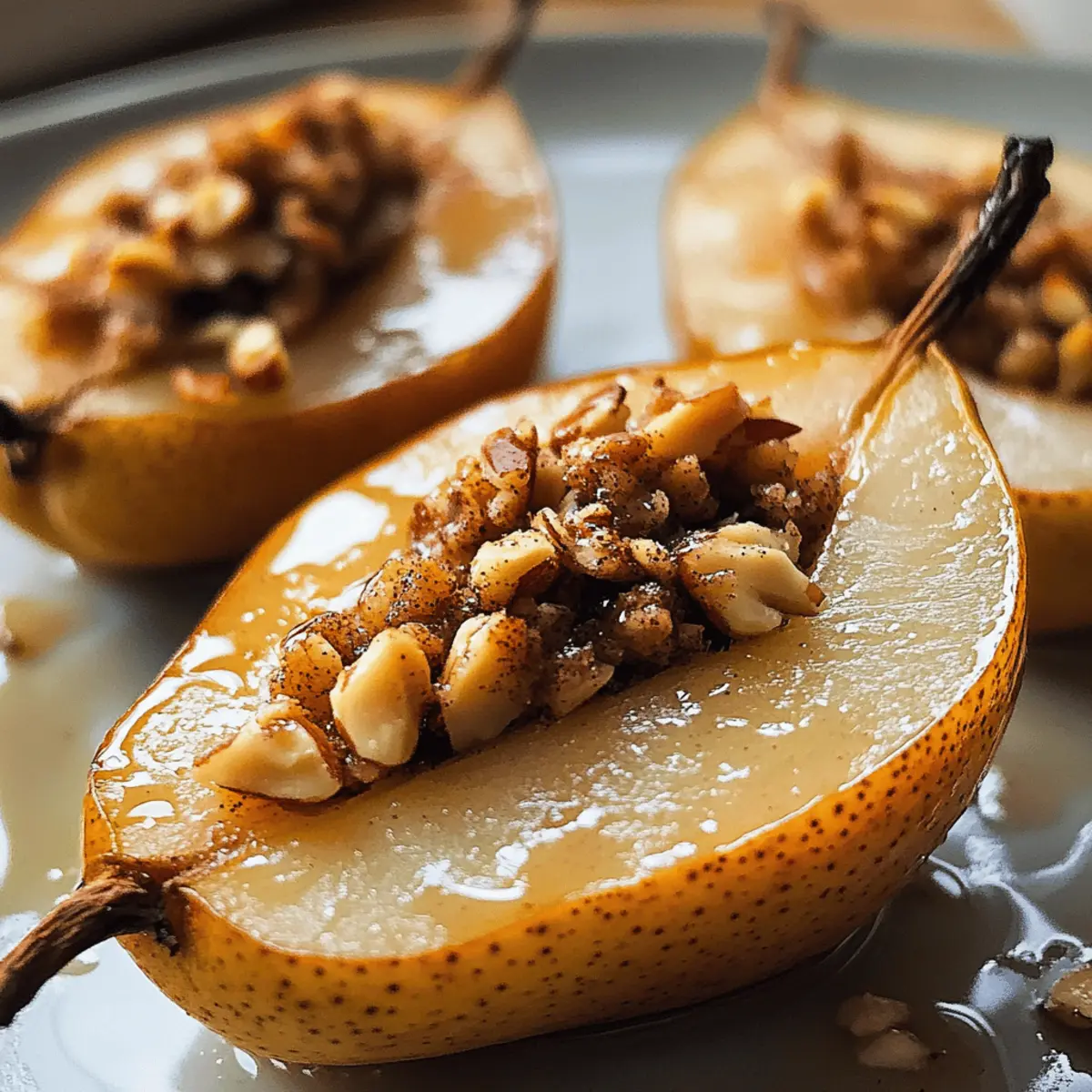 Poires farcies à la cannelle pour un dessert réconfortant
