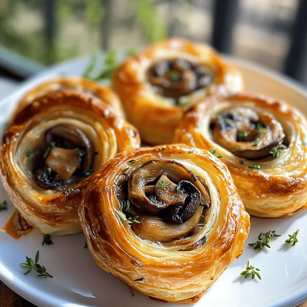 Pains au beurre feuilletés aux champignons irrésistibles
