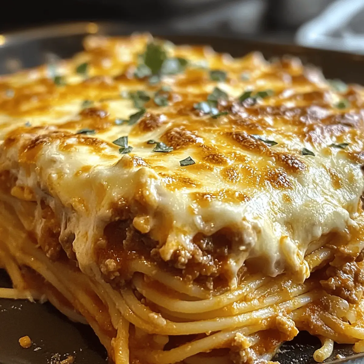 Casserole de spaghetti au fromage à la crème réconfortante