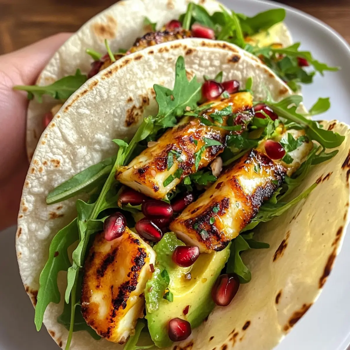 Tacos au halloumi au miel épicés et savoureux